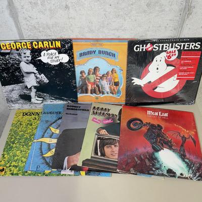 LOT 59B: Vintage Vinyl Records- Ghostbusters, Meat Loaf, Brady Bunch & More