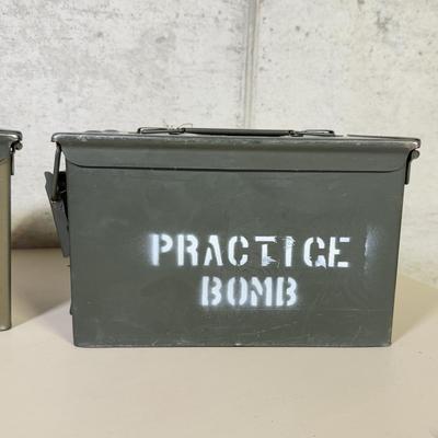 LOT 61B: Vintage Metal Ammunition Boxes