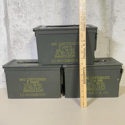 LOT 61B: Vintage Metal Ammunition Boxes
