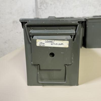 LOT 61B: Vintage Metal Ammunition Boxes