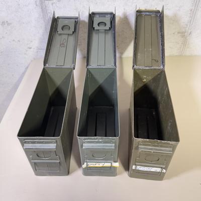 LOT 62B: Vintage Metal Ammunition Boxes