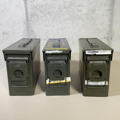LOT 62B: Vintage Metal Ammunition Boxes