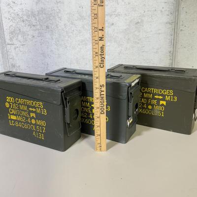 LOT 62B: Vintage Metal Ammunition Boxes