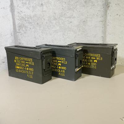 LOT 62B: Vintage Metal Ammunition Boxes
