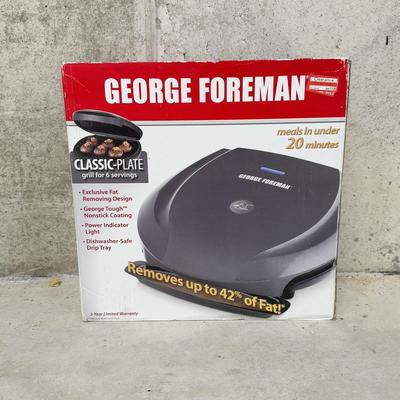LOT 63B: New George Foreman Grill Model GR0103M & Contempra Electric Indoor Char-b-que Model ECB-25
