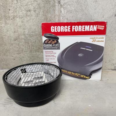 LOT 63B: New George Foreman Grill Model GR0103M & Contempra Electric Indoor Char-b-que Model ECB-25