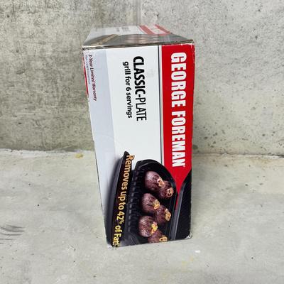 LOT 63B: New George Foreman Grill Model GR0103M & Contempra Electric Indoor Char-b-que Model ECB-25