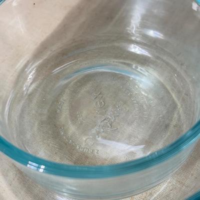 LOT 65B: Collection of Pyrex Glass Baking Dishes w/ Corning Ware Coffee Pot & Blue Cornflower Baking Dishes