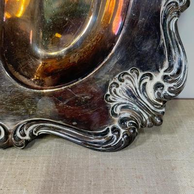 LOT 66B: Vintage Silverplate Collection - Towle Jewlery Box, Amston 1741 Platter, Victoria 118 Meat Tray & Footed Bowl