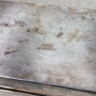 LOT 66B: Vintage Silverplate Collection - Towle Jewlery Box, Amston 1741 Platter, Victoria 118 Meat Tray & Footed Bowl