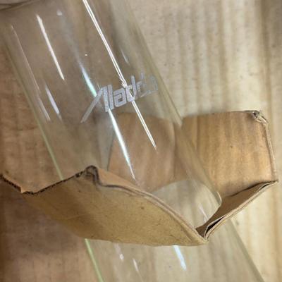 LOT 69B: Collection of Oil Lamp Parts & Accessories w/ Oil