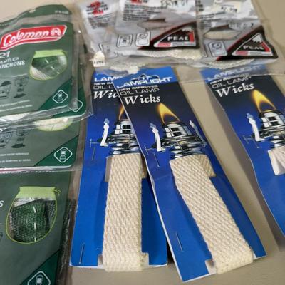 LOT 69B: Collection of Oil Lamp Parts & Accessories w/ Oil