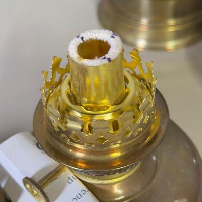 LOT 69B: Collection of Oil Lamp Parts & Accessories w/ Oil