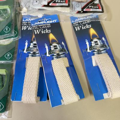 LOT 69B: Collection of Oil Lamp Parts & Accessories w/ Oil