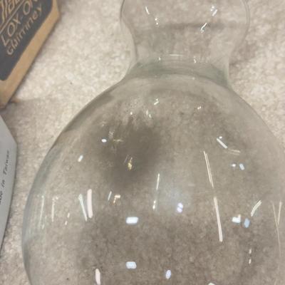 LOT 69B: Collection of Oil Lamp Parts & Accessories w/ Oil