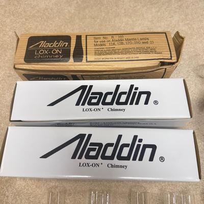 LOT 69B: Collection of Oil Lamp Parts & Accessories w/ Oil