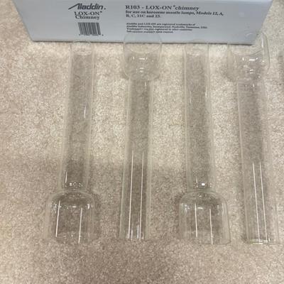 LOT 69B: Collection of Oil Lamp Parts & Accessories w/ Oil