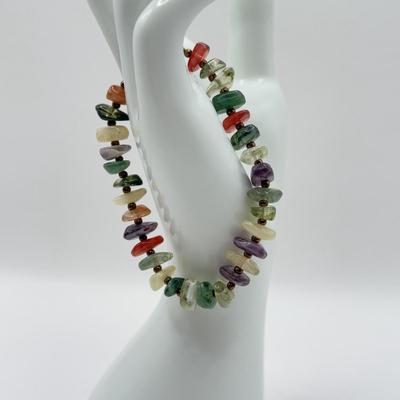 LOT 72J: Vintage Stone Bead Necklaces & Bracelets
