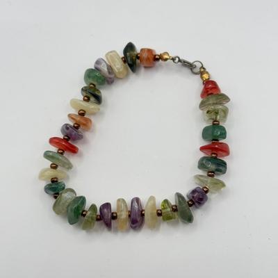 LOT 72J: Vintage Stone Bead Necklaces & Bracelets