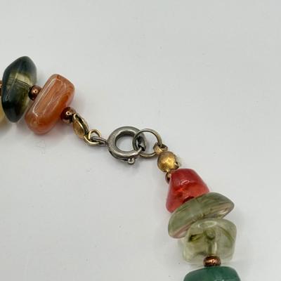 LOT 72J: Vintage Stone Bead Necklaces & Bracelets