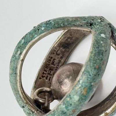 LOT 76J: Scrap/Craft Lot - Broken 14kt Gold Chain & Sterling Silver Rings w/ Mis-Match Silver Screwback Earrings