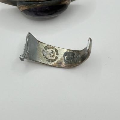 LOT 76J: Scrap/Craft Lot - Broken 14kt Gold Chain & Sterling Silver Rings w/ Mis-Match Silver Screwback Earrings