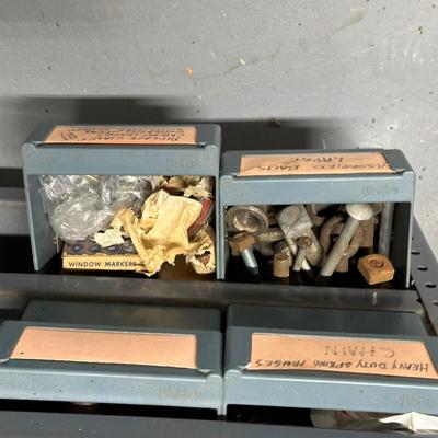 LOT 83G: 36 Drawer Organizer w/ All Contents Included - Tools, Hardware & More