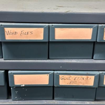 LOT 83G: 36 Drawer Organizer w/ All Contents Included - Tools, Hardware & More