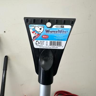 LOT 85G: Automotive Essentials! Hydraulic Jack, Ice Scrapers, Gas Can & More