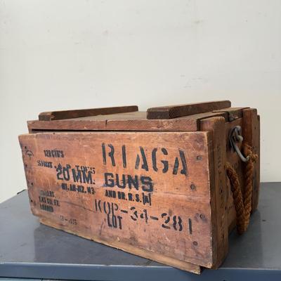 LOT 86G: 2 Vintage Wooden Ammo Crates