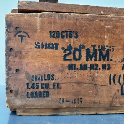 LOT 86G: 2 Vintage Wooden Ammo Crates