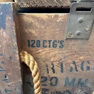 LOT 86G: 2 Vintage Wooden Ammo Crates