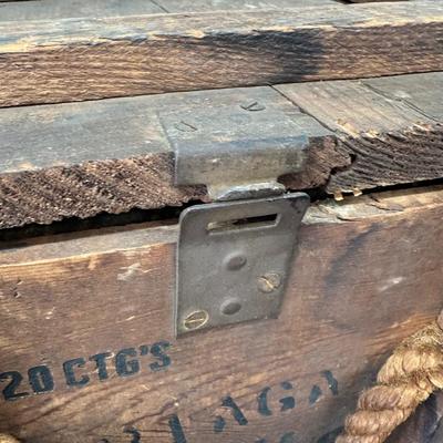 LOT 86G: 2 Vintage Wooden Ammo Crates