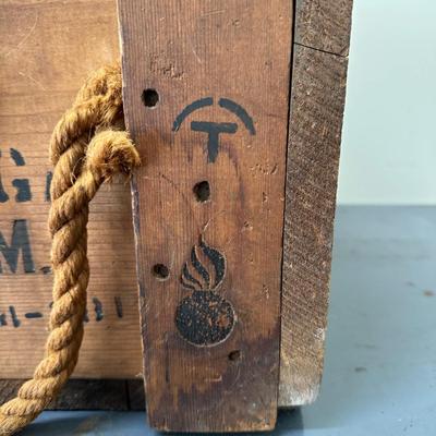 LOT 86G: 2 Vintage Wooden Ammo Crates
