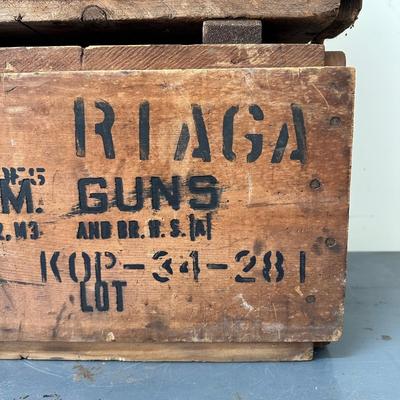 LOT 86G: 2 Vintage Wooden Ammo Crates