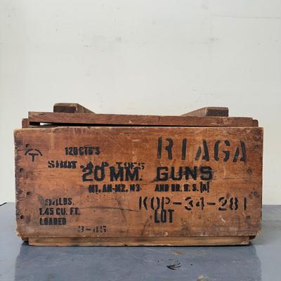 LOT 86G: 2 Vintage Wooden Ammo Crates