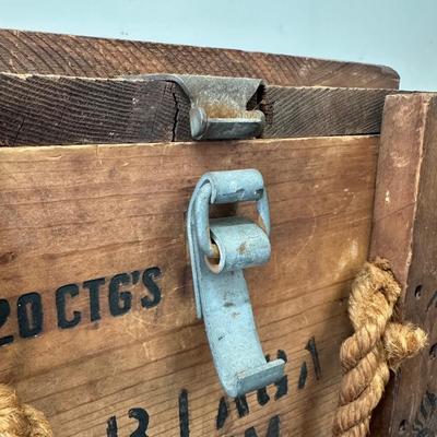 LOT 86G: 2 Vintage Wooden Ammo Crates