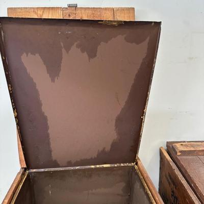 LOT 86G: 2 Vintage Wooden Ammo Crates