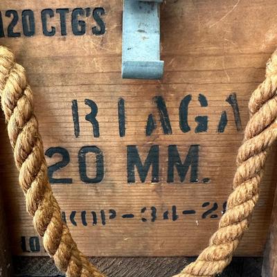 LOT 86G: 2 Vintage Wooden Ammo Crates