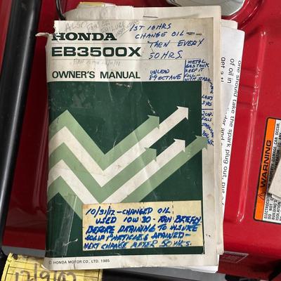LOT 90G: Honda EB3500X Generator