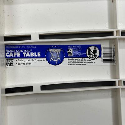 LOT 93G: Folding Patio Furniture - 4 Chairs & 2 Tables