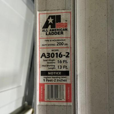 LOT 95G: All American Ladder 5’ & 16’ Ladders