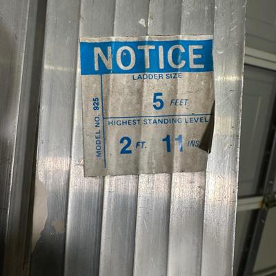 LOT 95G: All American Ladder 5’ & 16’ Ladders