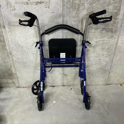 LOT 99B: 2 Drive Medical Fold Up Walkers w/ Padded Seat & More