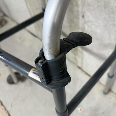 LOT 99B: 2 Drive Medical Fold Up Walkers w/ Padded Seat & More