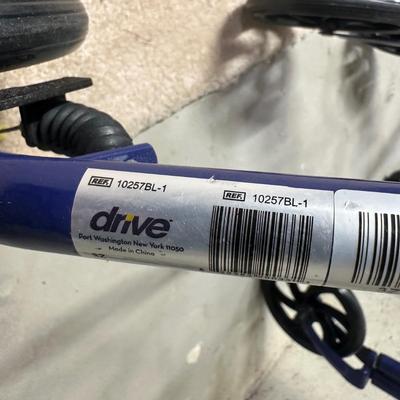 LOT 99B: 2 Drive Medical Fold Up Walkers w/ Padded Seat & More