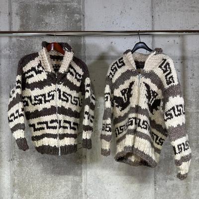 LOT 109B: 2 Genuine Cowichan Indian Sweaters