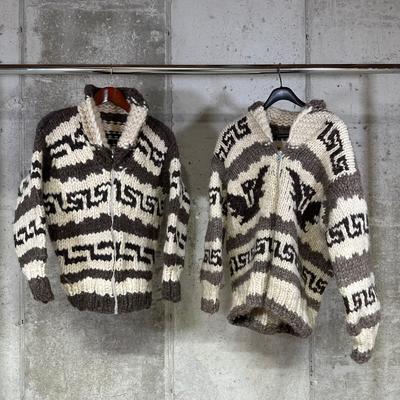 LOT 109B: 2 Genuine Cowichan Indian Sweaters
