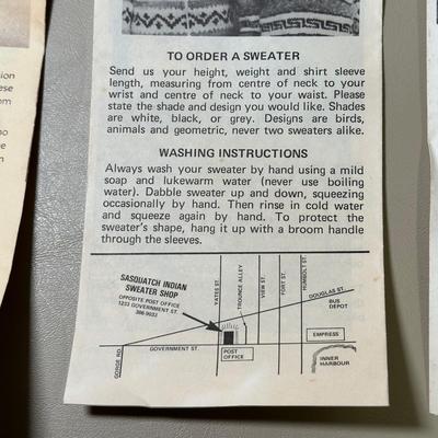 LOT 109B: 2 Genuine Cowichan Indian Sweaters