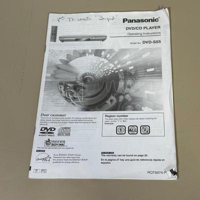 LOT 114B: Panasonic DVD/CD Player Model DVDS55